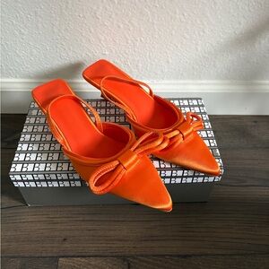 NEWBELLA orange kitten heels - Size 37